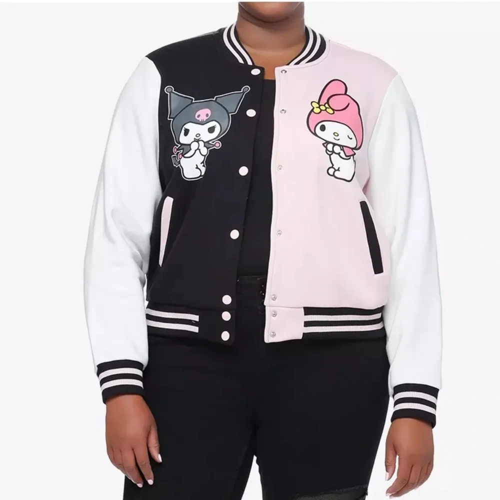 Hello Kitty Sanrio X Hot Topic My Melody & Kuromi Split Varsity Jacket Plus Size